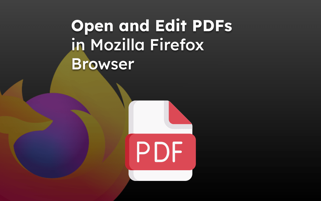 Firefox PDF editing